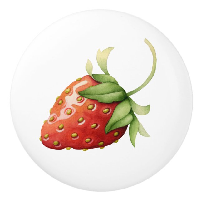Bouton De Porte En Céramique Fraise Kitchen Drawer Knower - SRF (Devant)