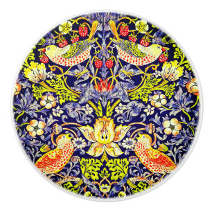 Bouton De Porte En Céramique Fraise Thief Oiseaux William Morris
