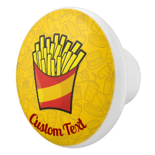 Bouton De Porte En Céramique French Fries Ceramic Knob