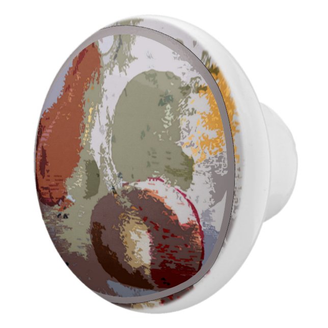 Bouton De Porte En Céramique Fruits Abstraits (Droite)