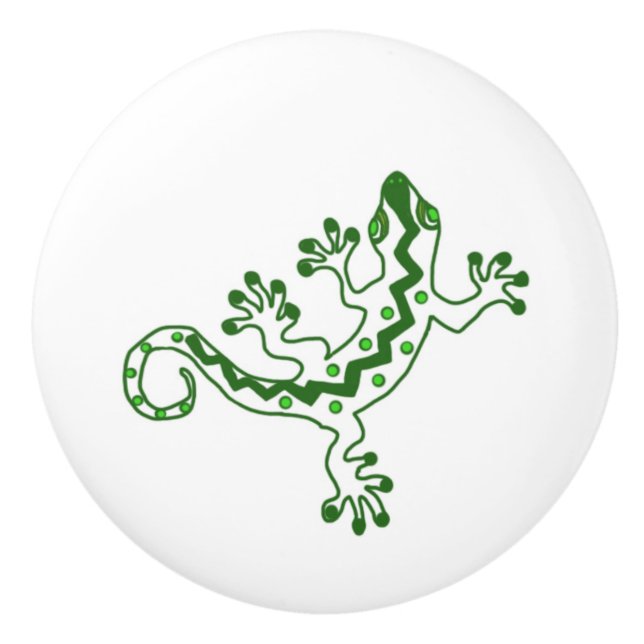 Bouton De Porte En Céramique Gecko Lizard Cabinet Knob (Devant)