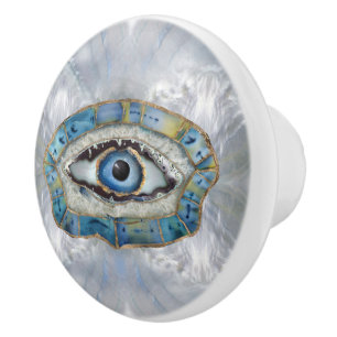 Bouton De Porte En Céramique Géodes et cristaux d'émulet d'oreilles maléfiqu
