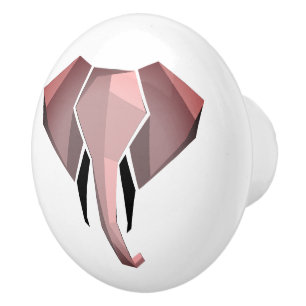Bouton De Porte En Céramique Géométrie Tête d'éléphant