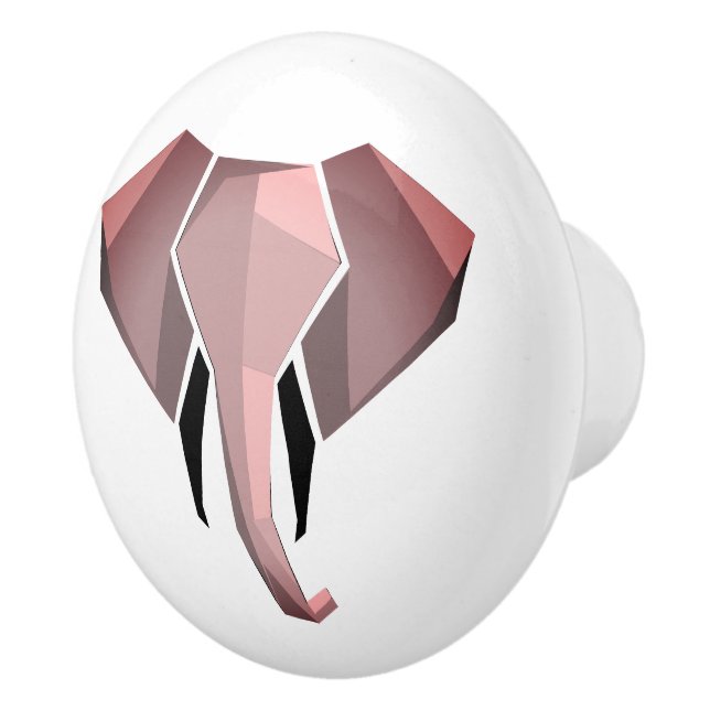 Bouton De Porte En Céramique Géométrie Tête d'éléphant (Droite)