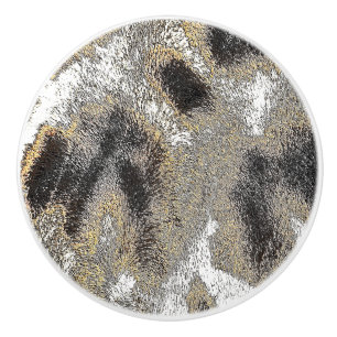 BOUTON DE PORTE EN CÉRAMIQUE GIRAFFE MOTIF PEAU