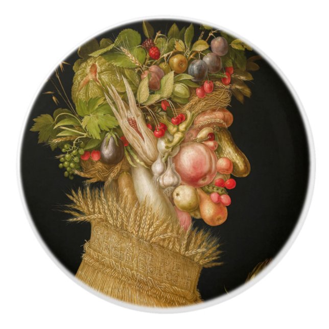 Bouton De Porte En Céramique Giuseppe Arcimboldo - Été (Devant)