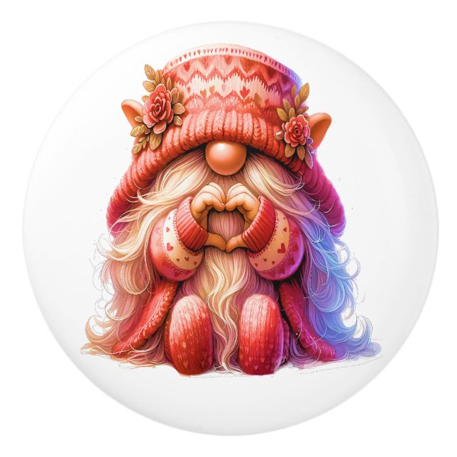 Bouton De Porte En Céramique Gnomes (Devant)