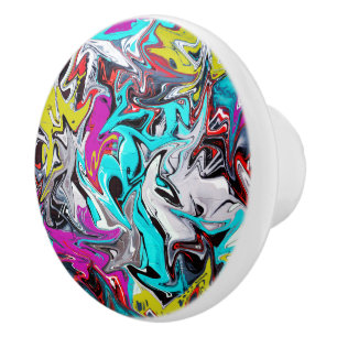 Bouton De Porte En Céramique Graffiti