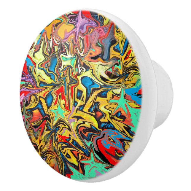 Bouton De Porte En Céramique Graffiti (Droite)