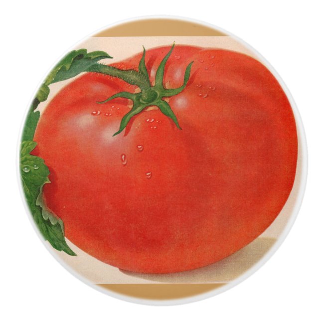 Bouton De Porte En Céramique grande tomate juteuse BIG (Devant)