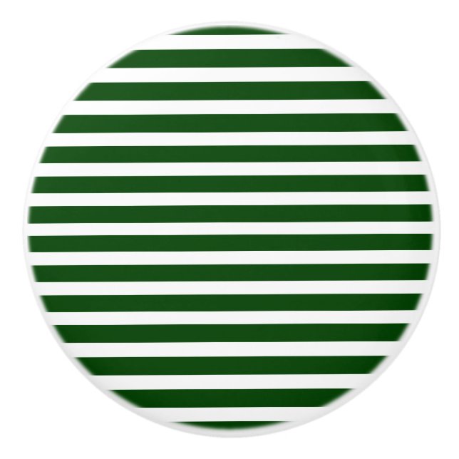 Bouton De Porte En Céramique Grandes vertes et blanches (Devant)