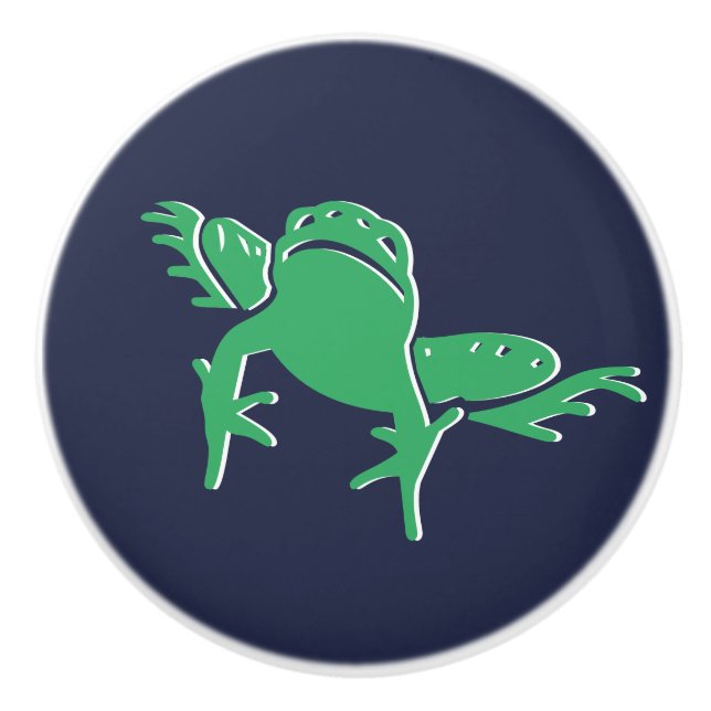 Bouton De Porte En Céramique Grenouille ou crapaud (Devant)