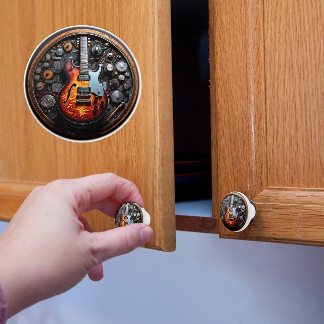 Bouton De Porte En Céramique Guitare électrique (Créateur téléchargé)