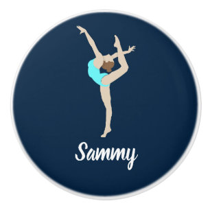 Bouton De Porte En Céramique Gymnaste féminine