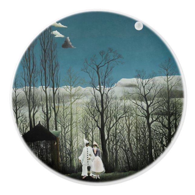 Bouton De Porte En Céramique Henri Rousseau - Soirée Carnaval (Devant)