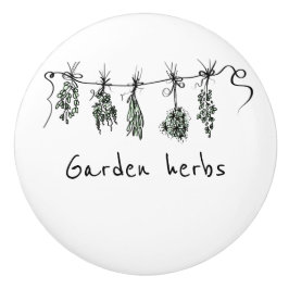 Bouton De Porte En Céramique Herbes du jardin