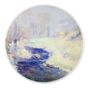 Bouton De Porte En Céramique Hiver (par Guy Rose)