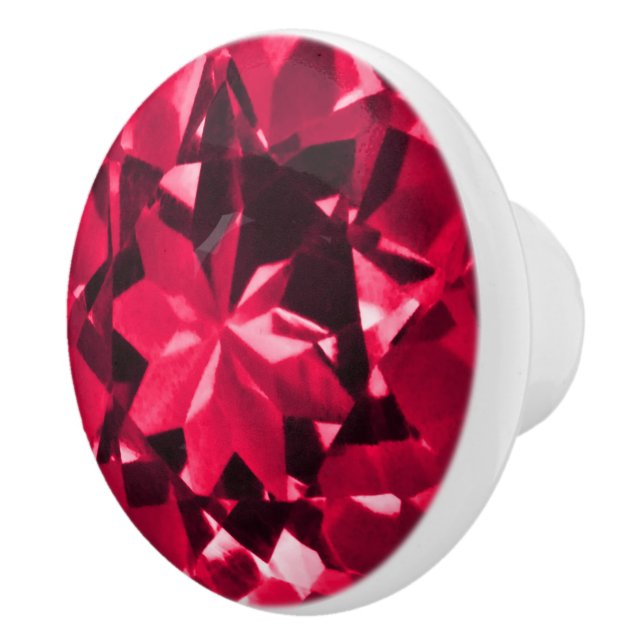 Bouton De Porte En Céramique Illusion Ruby (Droite)