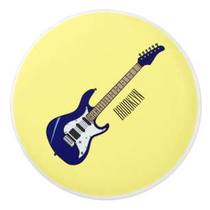 Bouton De Porte En Céramique Illustration de guitare électrique
