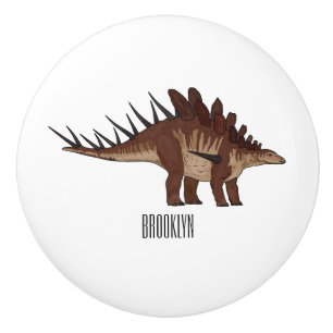 Bouton De Porte En Céramique Illustration de Kentrosaurus