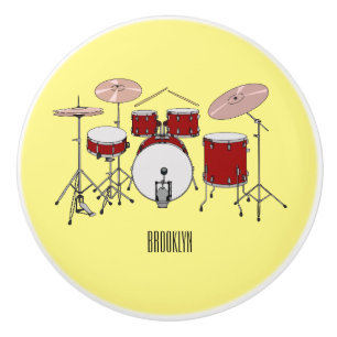 Bouton De Porte En Céramique Illustration de kit de batterie
