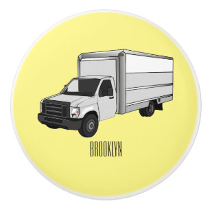 Bouton De Porte En Céramique Illustration de la caricature du camion-boîte