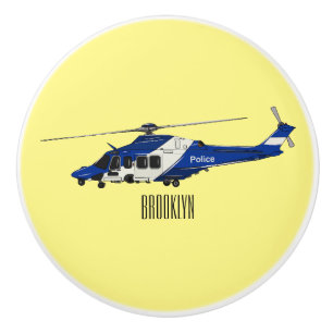 Bouton De Porte En Céramique Illustration de l'hélicoptère de police