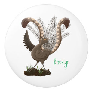 Bouton De Porte En Céramique Illustration de superbe et superbe lyrebird