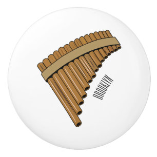 Bouton De Porte En Céramique Illustration Pan flûte / panpipes
