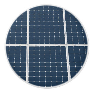 Bouton De Porte En Céramique Image amusante d'un panneau solaire