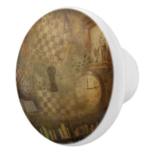Bouton De Porte En Céramique Imaginaire Alice vintage dans la chambre à coucher