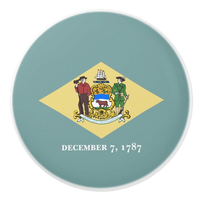 Bouton De Porte En Céramique Indicateur d'état du Delaware (Devant)