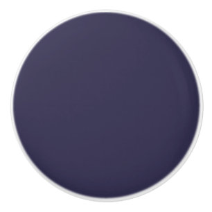 Bouton De Porte En Céramique Ink foncé Indigo Bleu Couleur Solide Impression