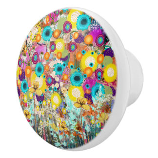Bouton De Porte En Céramique Jardin des rêves - Art Floral inspiré par la natur
