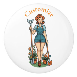 Bouton De Porte En Céramique Jardin Thunder_Cove