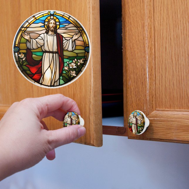 Bouton De Porte En Céramique Jésus priant (Créateur téléchargé)
