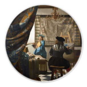 Bouton De Porte En Céramique Johannes Vermeer - L'Allégorie de la Peinture