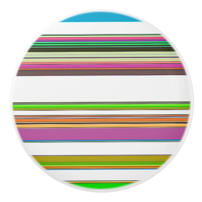 BOUTON DE PORTE EN CÉRAMIQUE JOLIE STRIPES (Devant)
