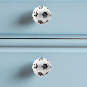 Bouton De Porte En Céramique Joueur sportif de balle de football