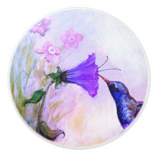 Bouton De Porte En Céramique Knob en céramique "Hummingbird-Pastel"
