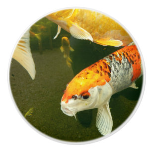 Bouton De Porte En Céramique Koi Carp Ceramic Knob