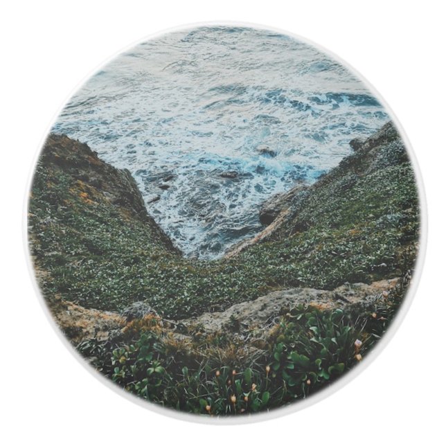 Bouton De Porte En Céramique La côte californienne (Devant)