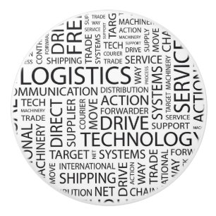 Bouton De Porte En Céramique La LOGISTIQUE modèle avec des mots