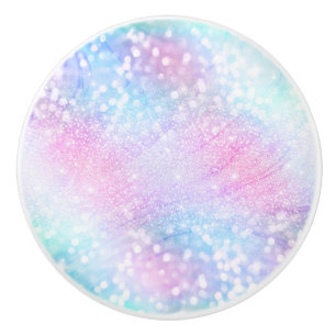 Bouton De Porte En Céramique La Parties scintillant D'Iridescente Magique Spark