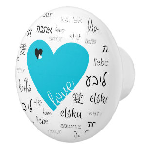 Bouton De Porte En Céramique L'amour est tout autour