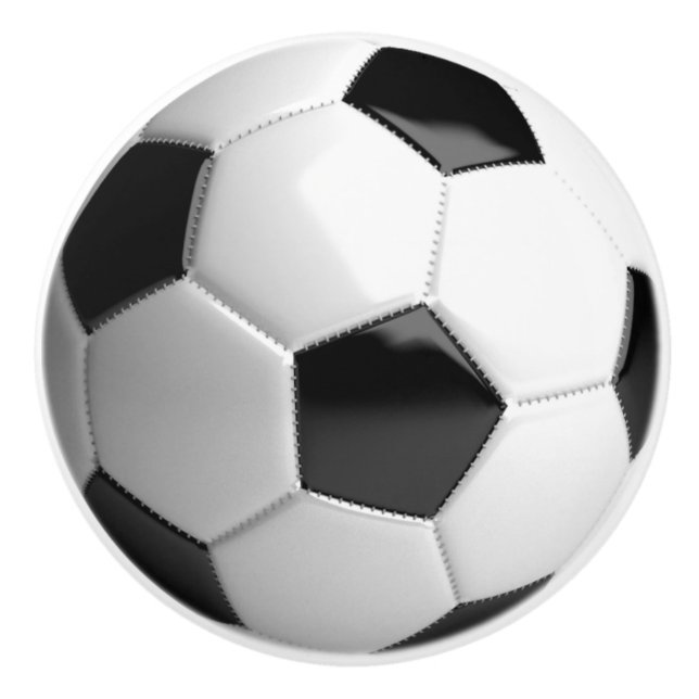 Bouton De Porte En Céramique Le football de ballon de football (Devant)