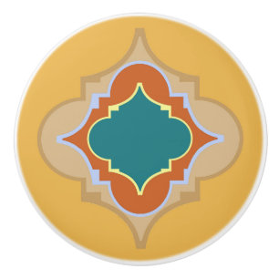 Bouton De Porte En Céramique Les teintes dorées marocaines