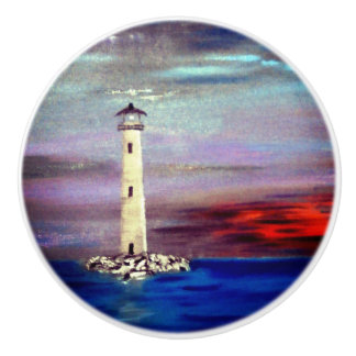 Bouton De Porte En Céramique L'île Lighthouse