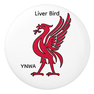 Bouton De Porte En Céramique Liver Bird YNWA Personnalisé