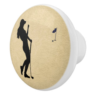 Bouton De Porte En Céramique Look en cuir pour dames